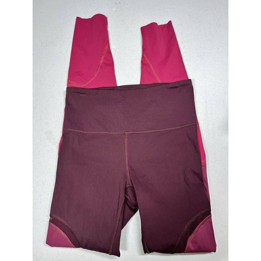 Lululemon Colour Me Ombre Tight 28" Dark Adobe / Blush Berry / Violet Red Sz 4